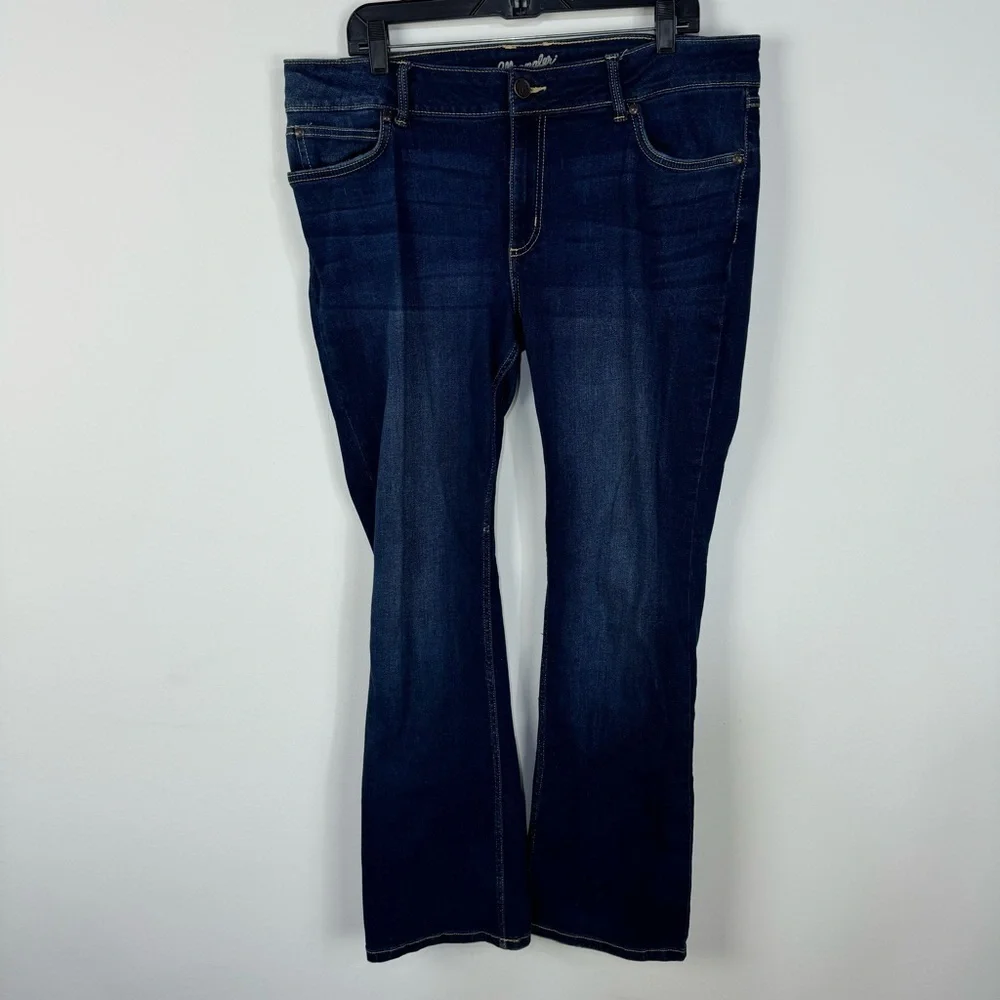 Wrangler Boot Cut Dark Wash Denim Jeans Western Rodeo